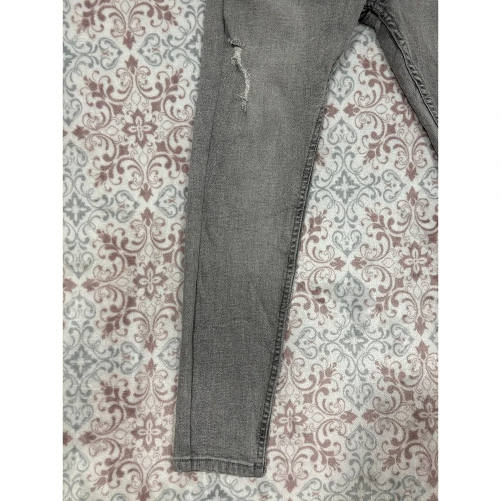 Pull&Bear Mens Grey Distressed Carrot Fit Tapered Jeans Size 32 Slim Stretch